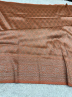 Peach Banarasi Dupion Silk Saree with Embossed Antique Zari Weaving & Rich Antique Zari Pallu | STF70