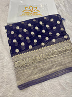 Banarsi Pure Natural Georgette Little flower Buti  Design VSG07