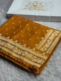 Mustard Premium Banarasi Mashru Silk Saree with Buti Woven Pattern MKS153