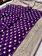 Banarsi Pure Natural Georgette Little flower Buti  Design VSG07