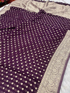 Banarsi Pure Natural Georgette Four flower Buti Design VSG02