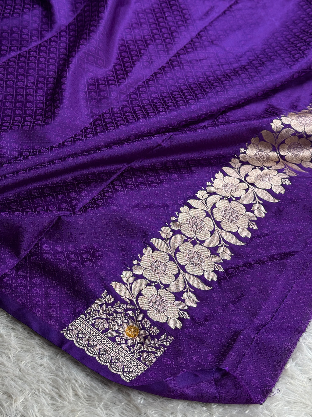Purple Mashru Kataan Silk Saree With Meenakari Woven Design – MKS645