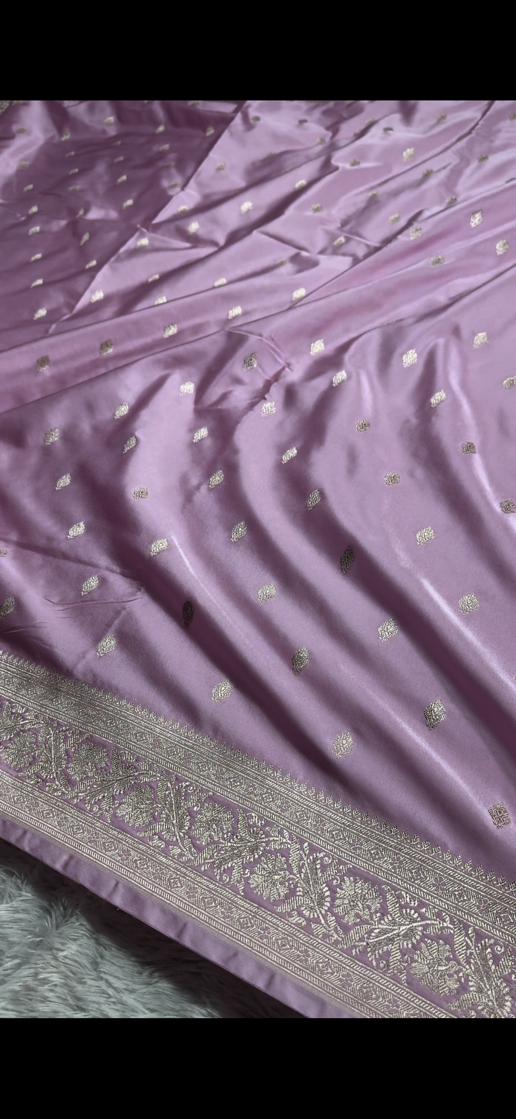 Pink Banarasi Mashru Silk Saree with Buti Woven Pattern MKS164