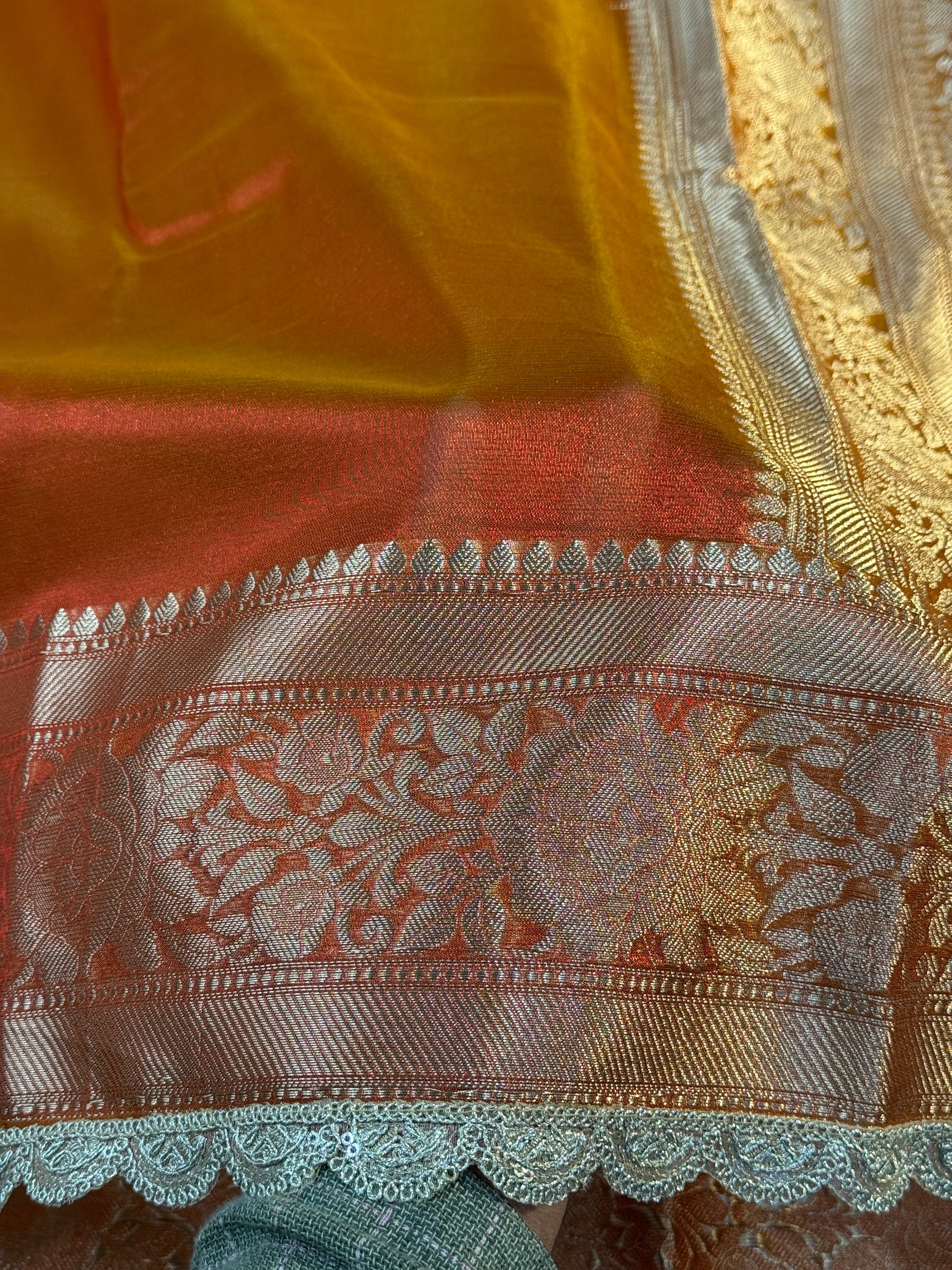 Patch Work Tissue Silk Saree Ts33