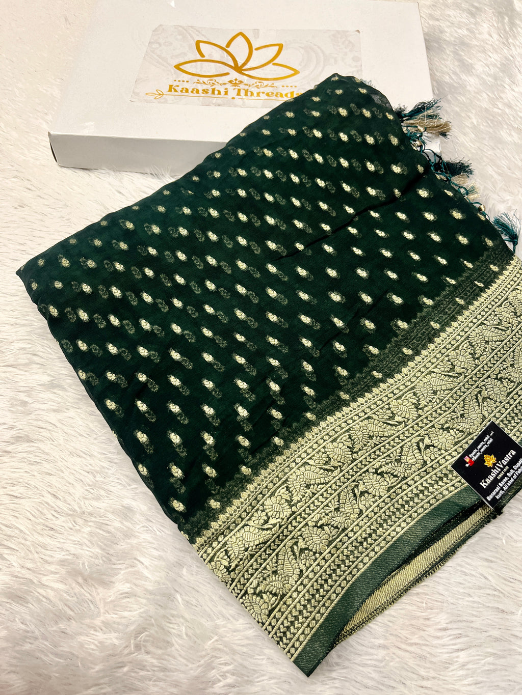 Banarsi Pure Natural Georgette Traditional Patti Buti  Design VSG05