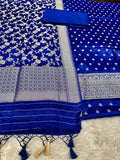 ✨ Banarasi Jacquard HO Silk 3-Piece Unstitched Dress Material MSS13