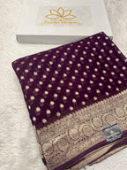 Banarsi Pure Natural Georgette Four flower Buti Design VSG02