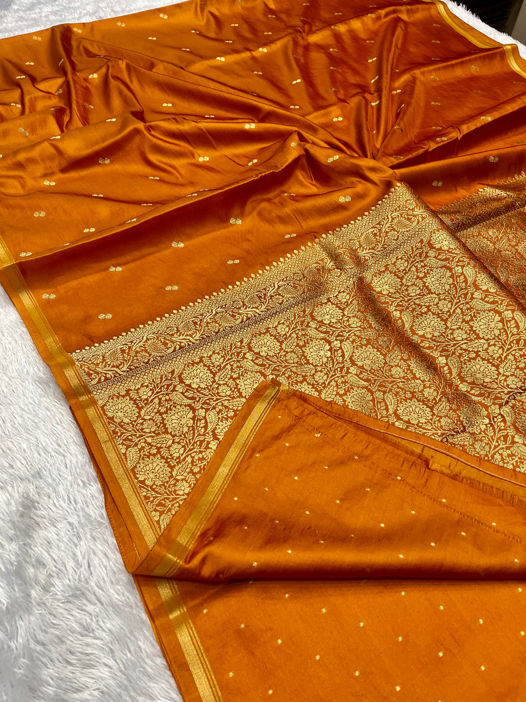 Fancy Tussar Silk Woven Buti Design Saree TS051
