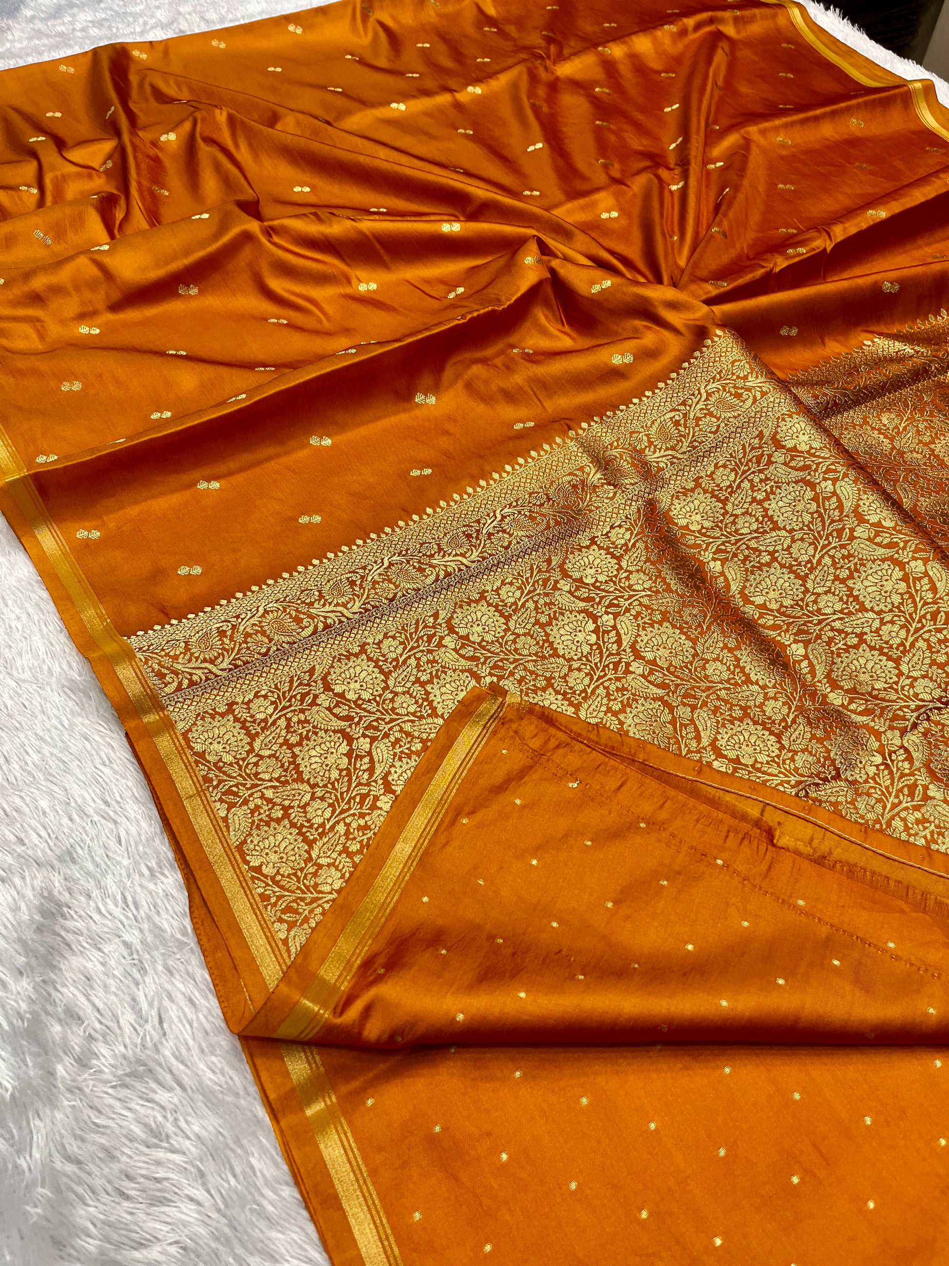 Fancy Tussar Silk Woven Buti Design Saree TS051