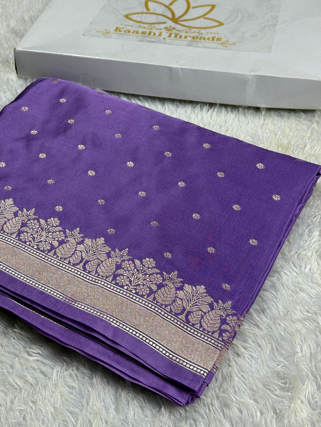 Mauve Mashru Kataan Silk Banarasi Saree with Zari Buta Woven Design & Rich Pallu | MKS191