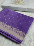 Mauve Mashru Kataan Silk Banarasi Saree with Zari Buta Woven Design & Rich Pallu | MKS191