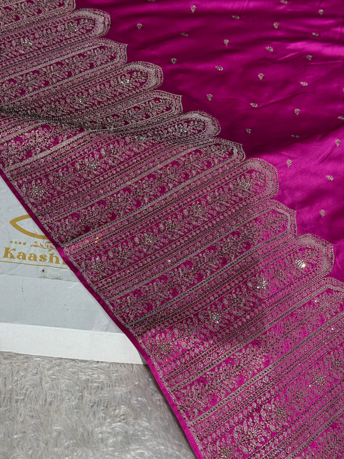 Rani Pink Mashru Kataan Silk Saree – MKS805
