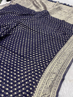 Banarsi Pure Natural Georgette Four flower Buti Design VSG02