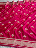 Rani Magenta Dual Shade Mashru Kataan Silk Banarasi Saree – MKS722