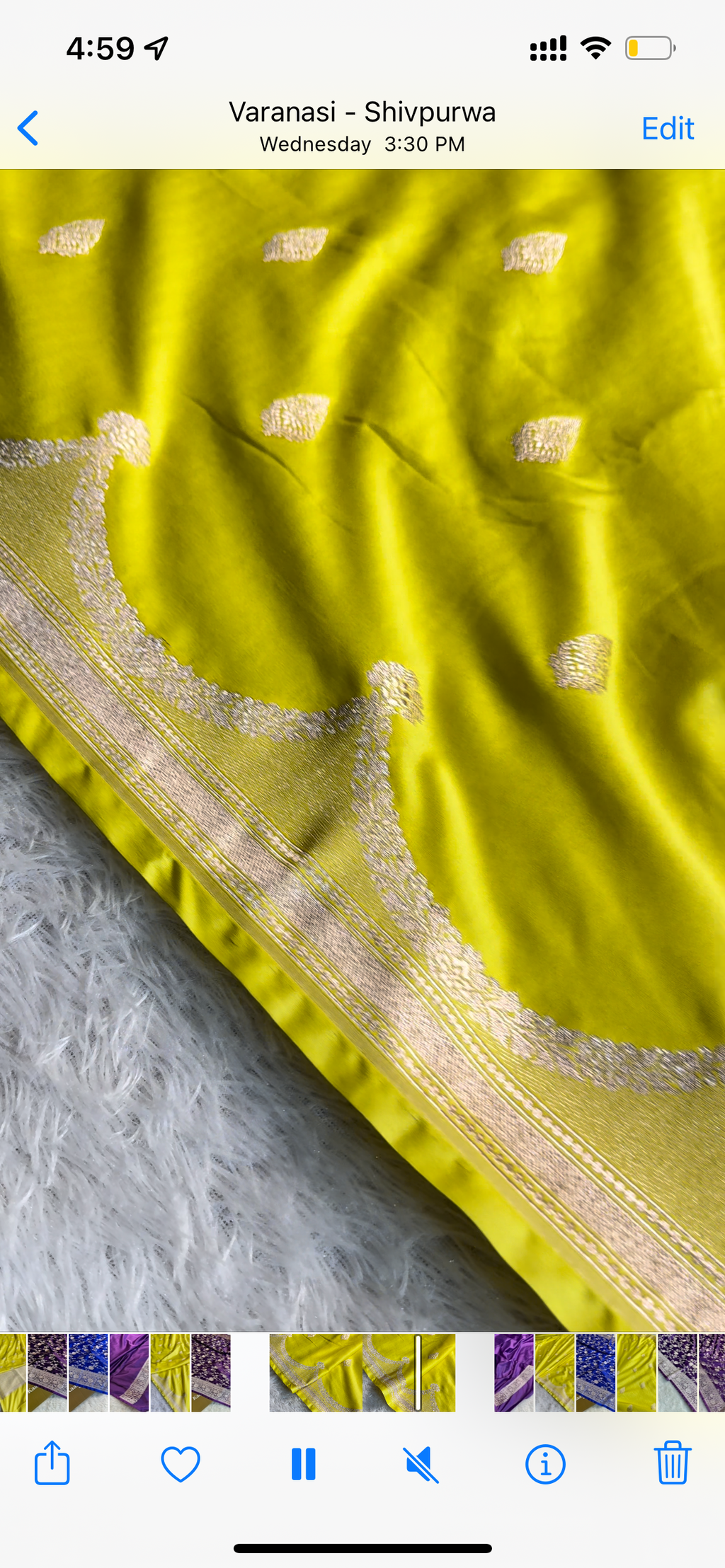 Lemon Banarasi Mashru Silk Saree with Jacquard Woven Raw Mango Buta Design MKS097