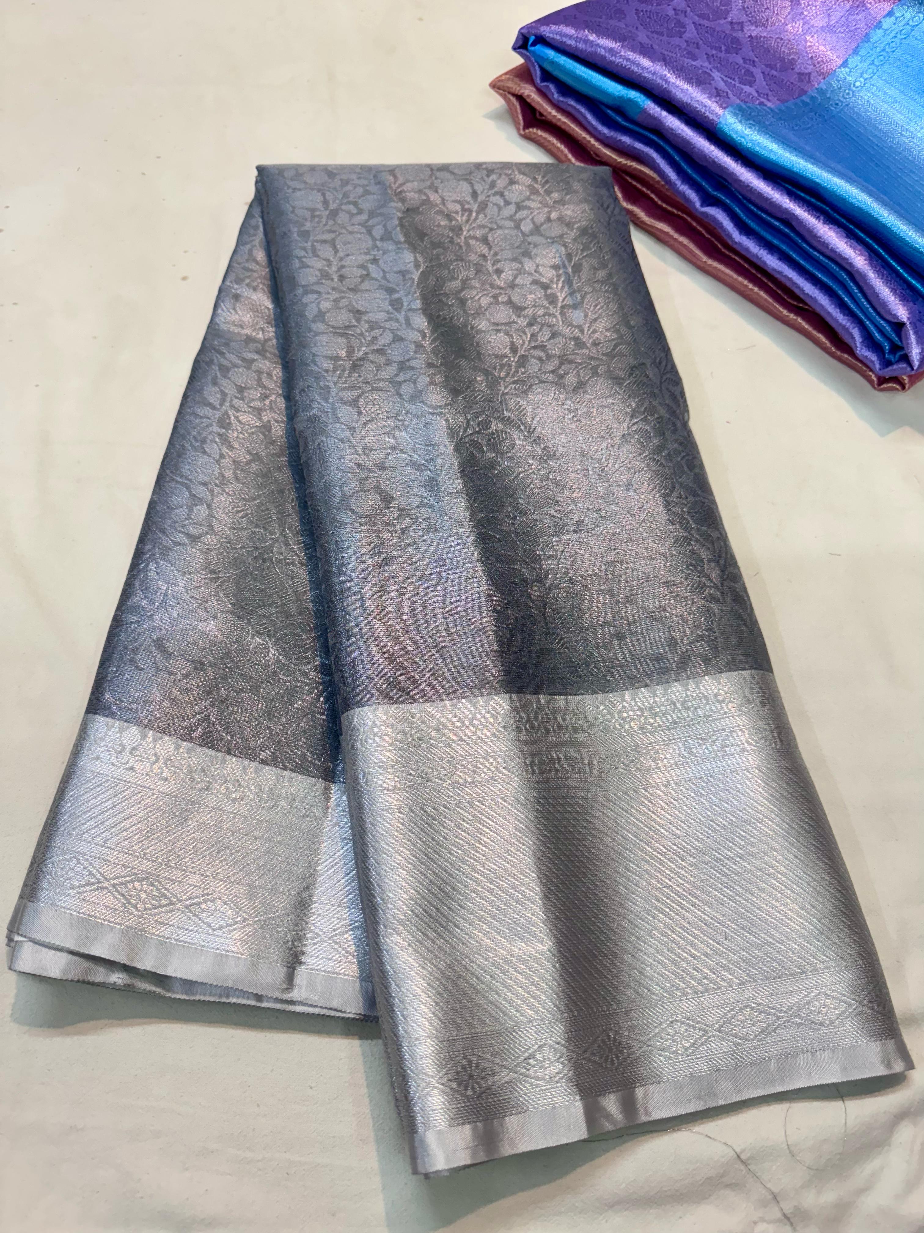 Contrast kanchi Silk Tissue Saree TS123
