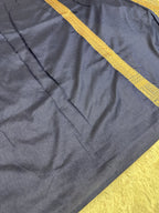 Navy Blue Banarasi Dupion Silk Saree with Embossed Antique Zari Weaving & Rich Antique Zari Pallu | STF87