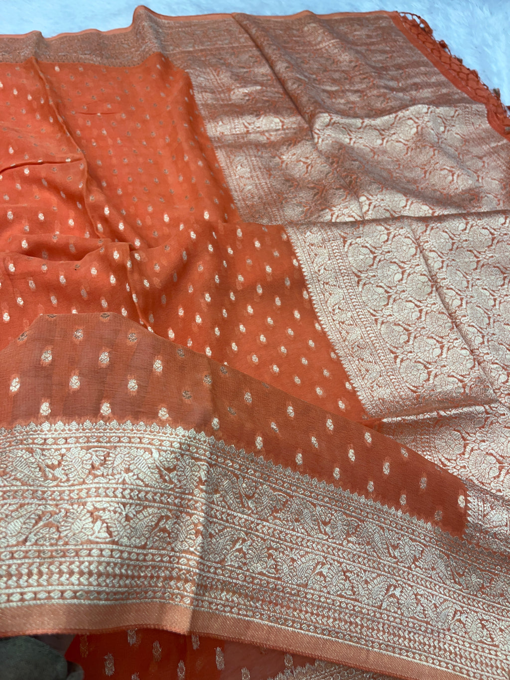 Banarsi Pure Natural Georgette Traditional chunni Design VSG03