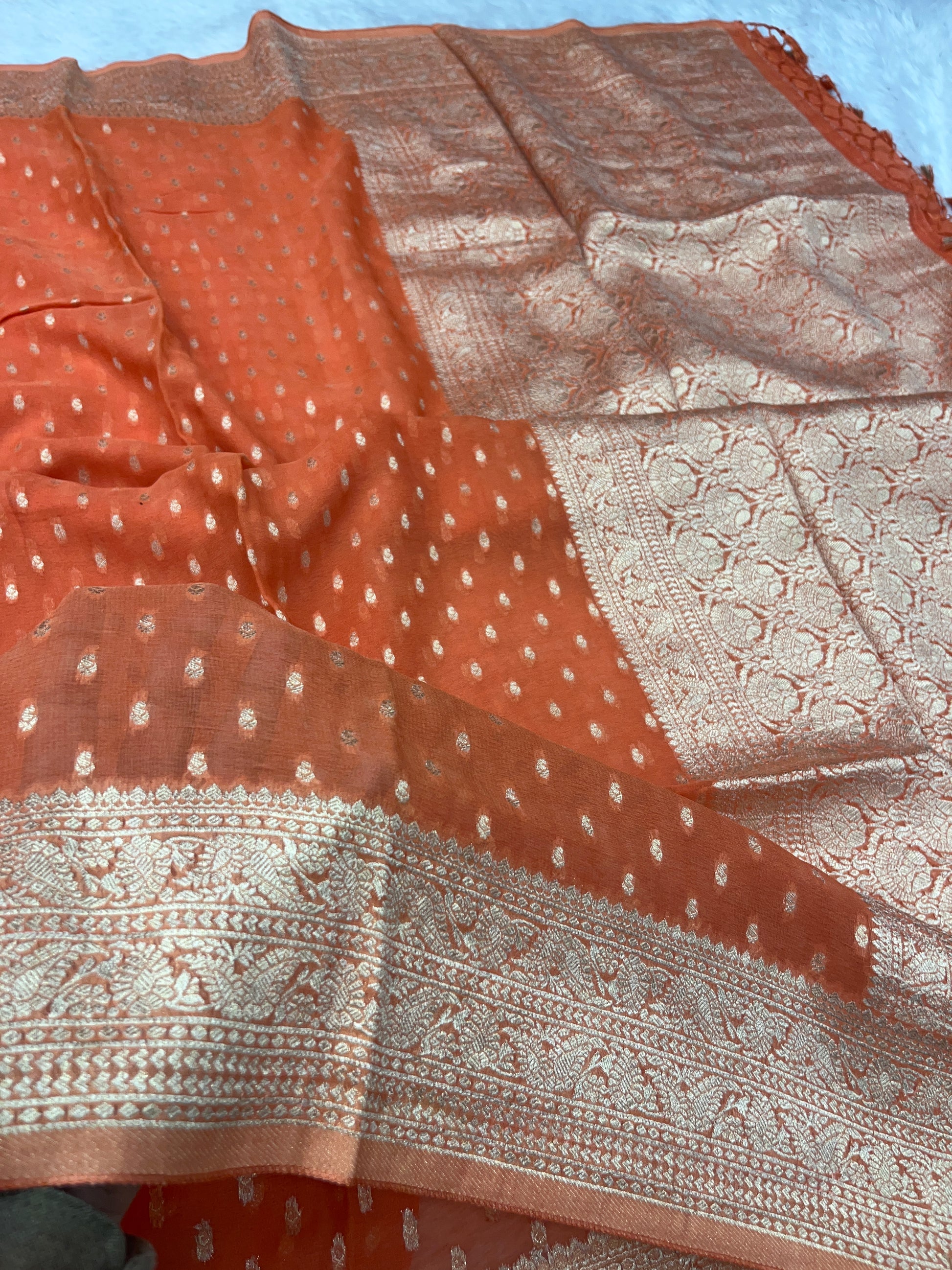 Banarsi Pure Natural Georgette Traditional chunni Design VSG03