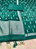 ✨ Banarasi Jacquard Gap Buti HO Silk 3-Piece Unstitched Dress Material MSS19