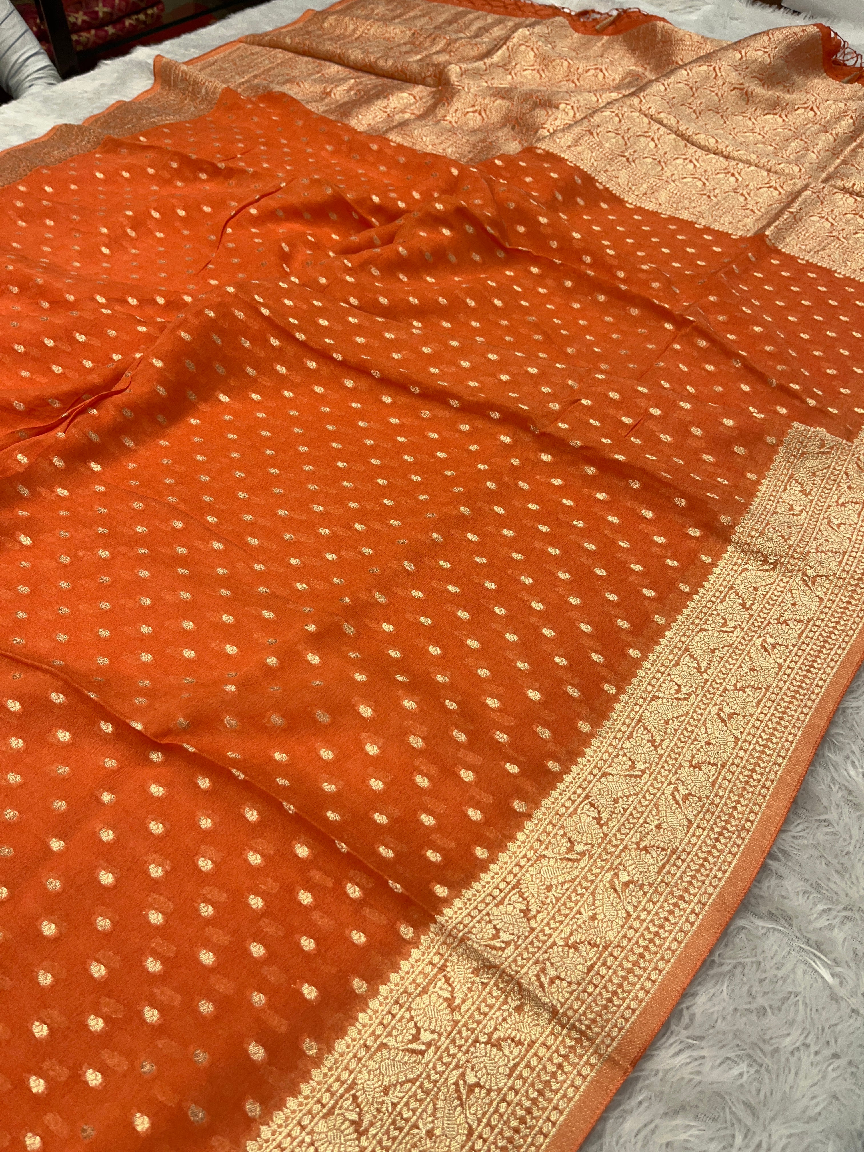 Banarsi Pure Natural Georgette Traditional chunni Design VSG03