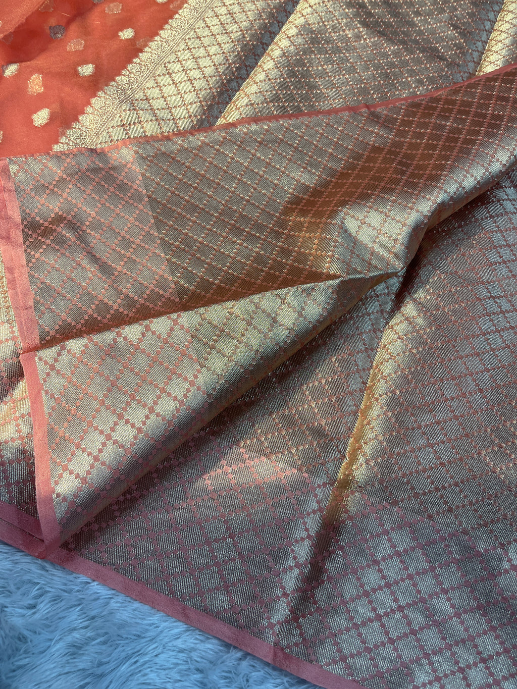 Kora Organza Raw Mango Saree KR11