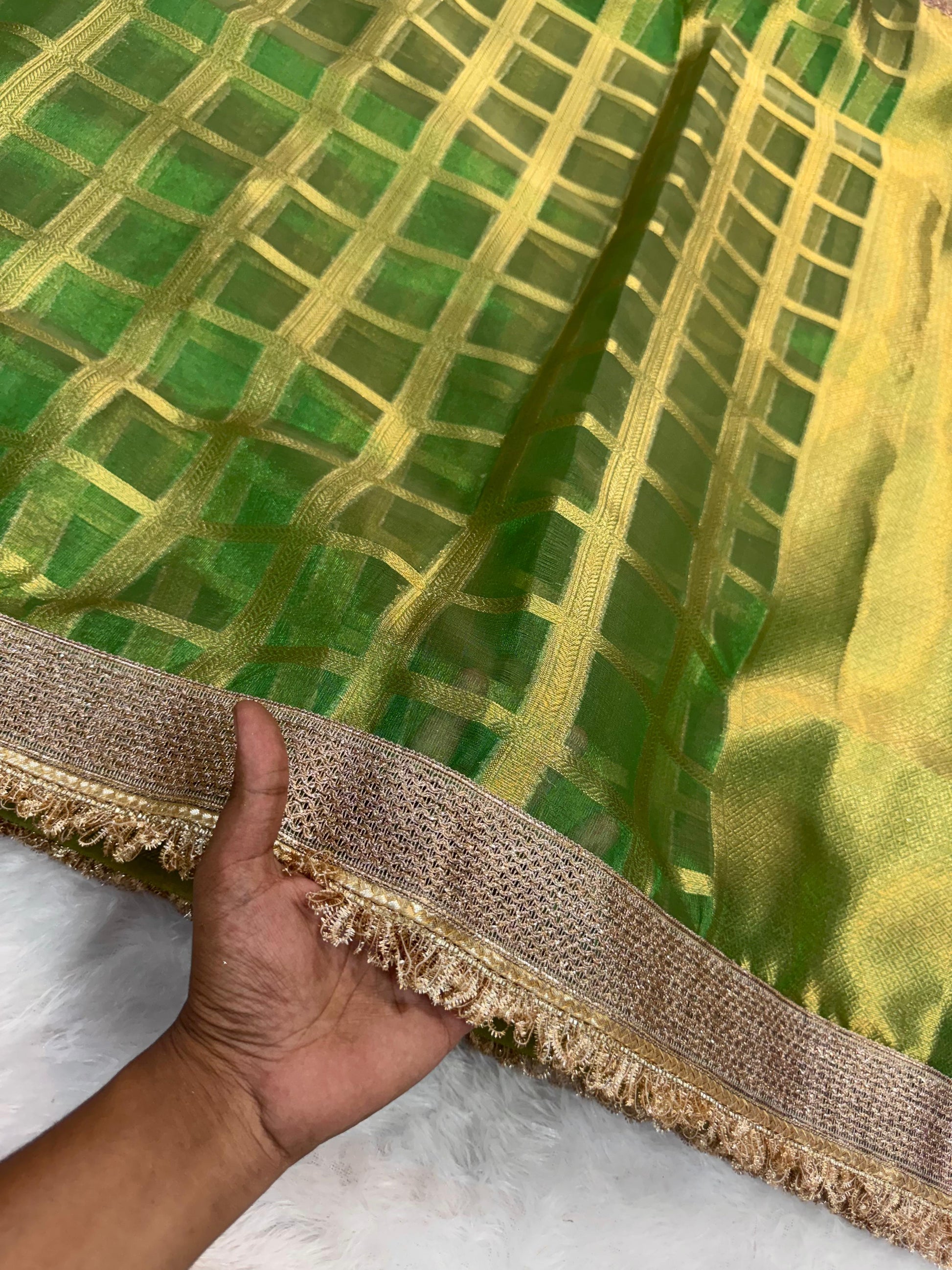 Maharani Tissue silk banarsi Patch Work Saree TSN01