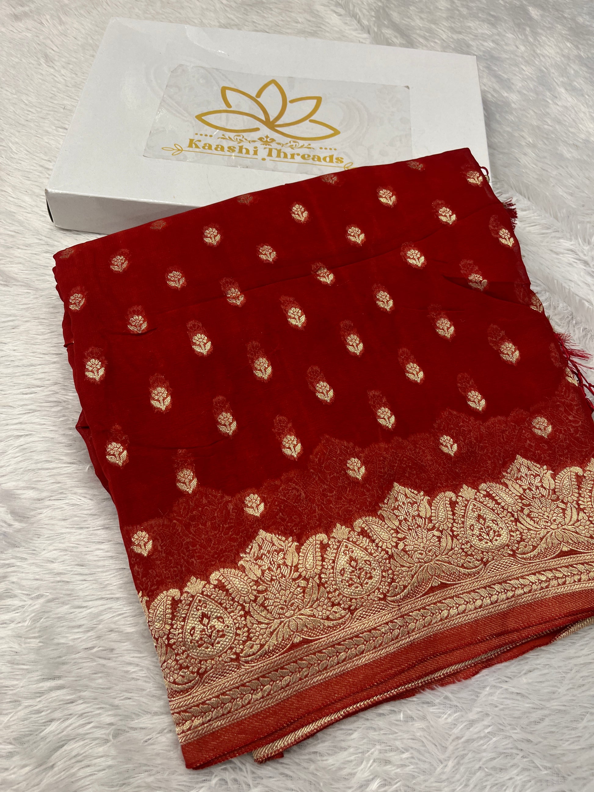 Banarsi Pure Natural Georgette Traditional Buta Design VSG04