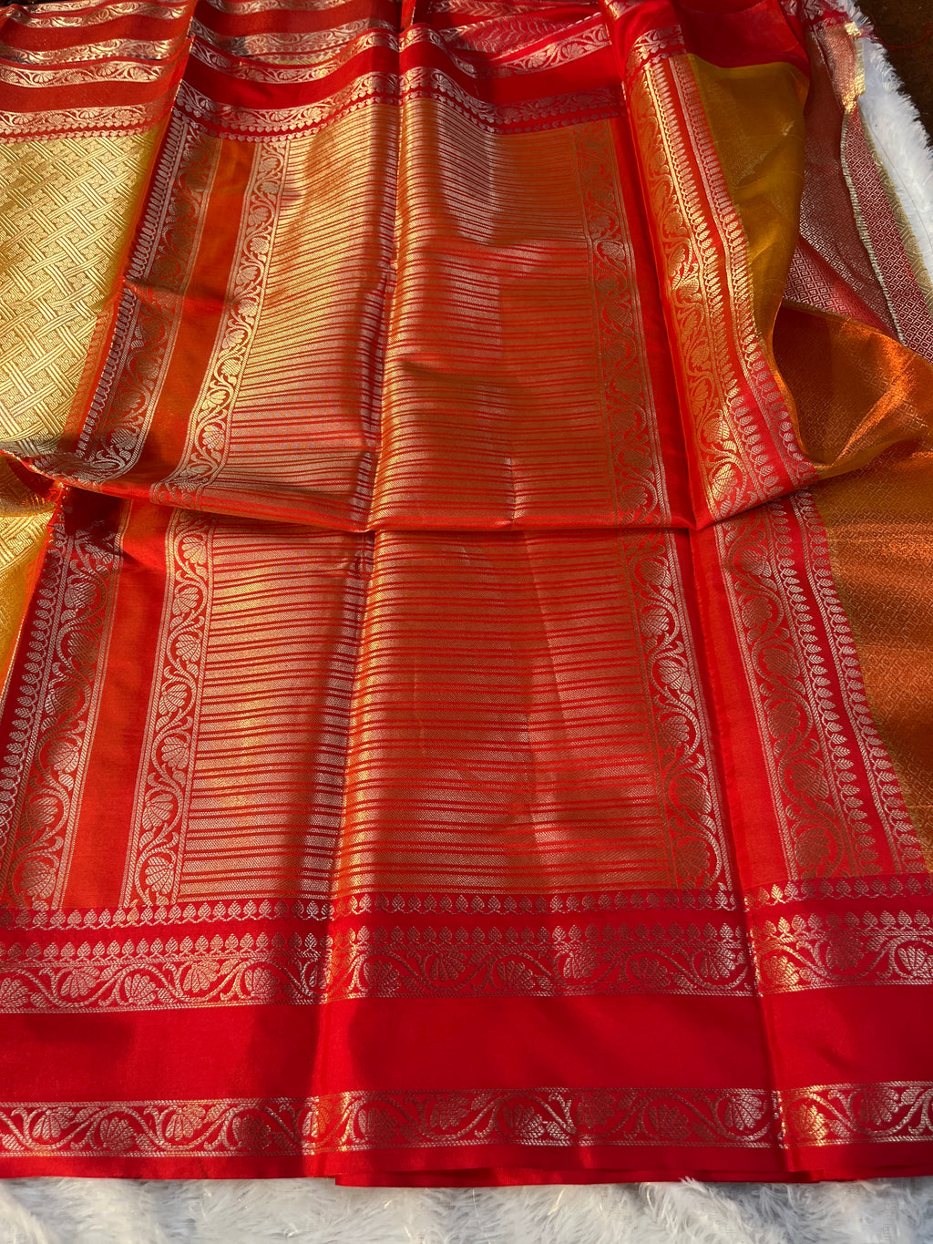 Contrast Tissue Silk Saree Ts26