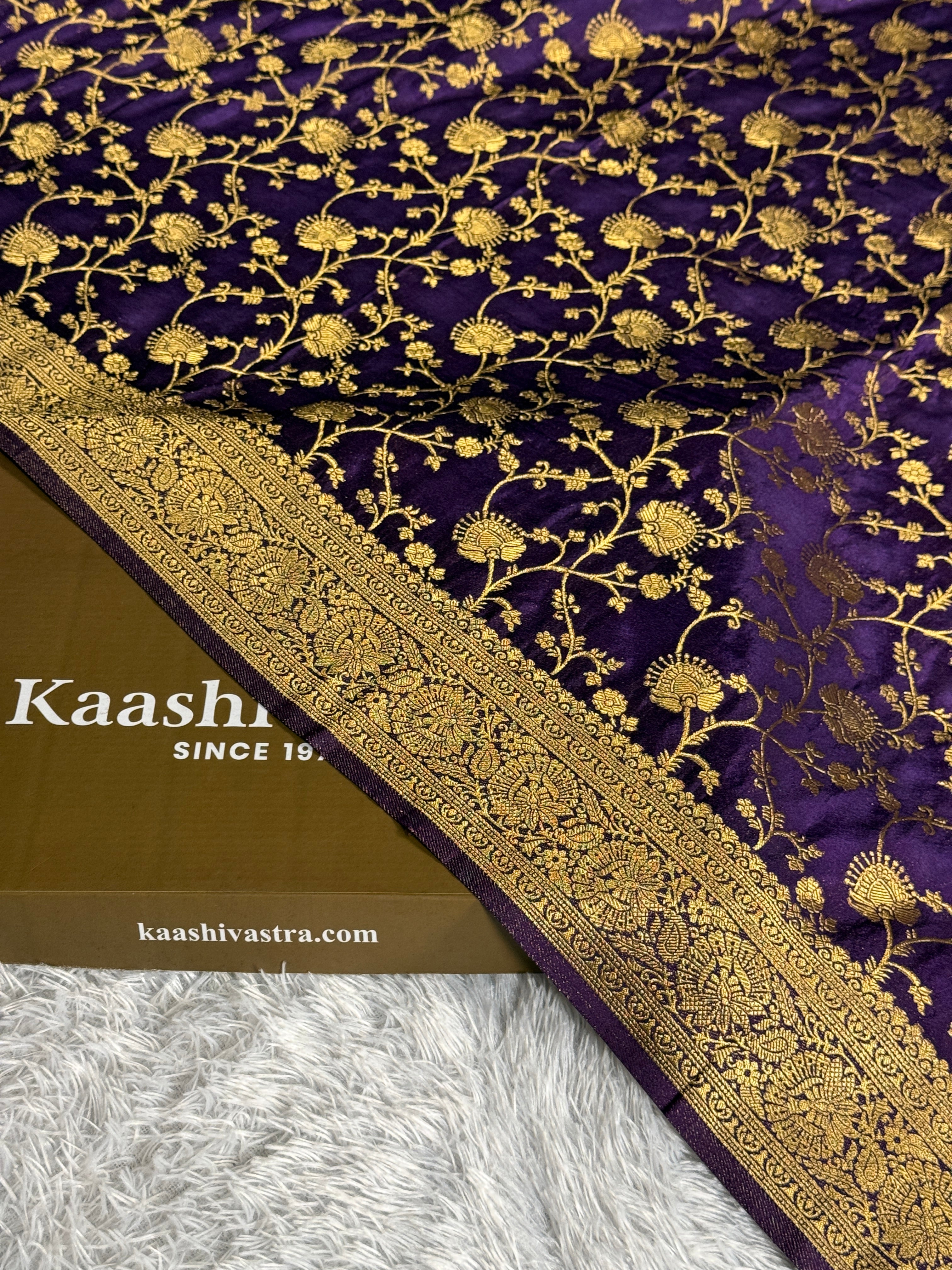Crepe Georgette Silk Jaal Woven Banarasi Saree – SS51