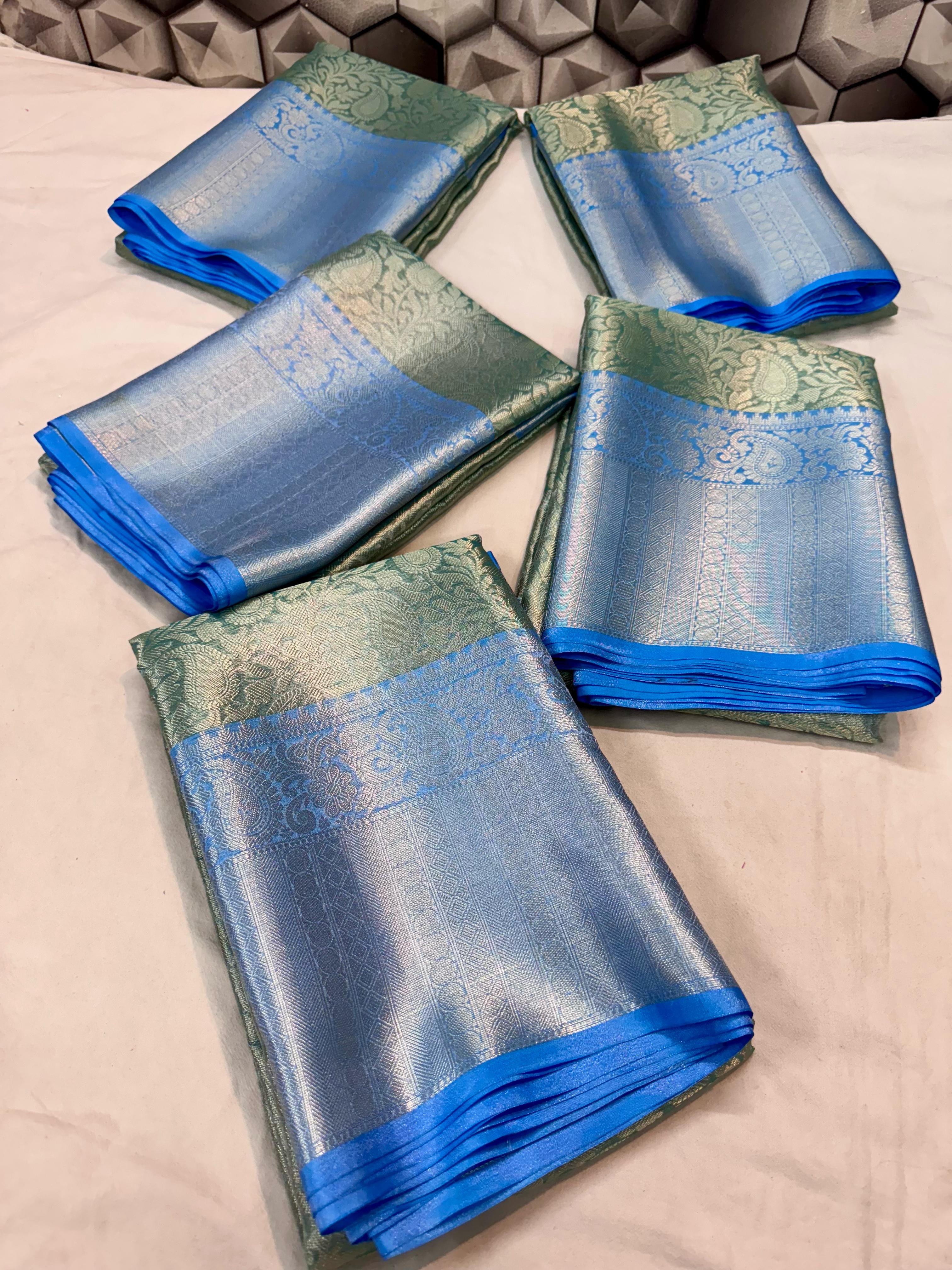 Light Blue Tissue Silk Saree TS117