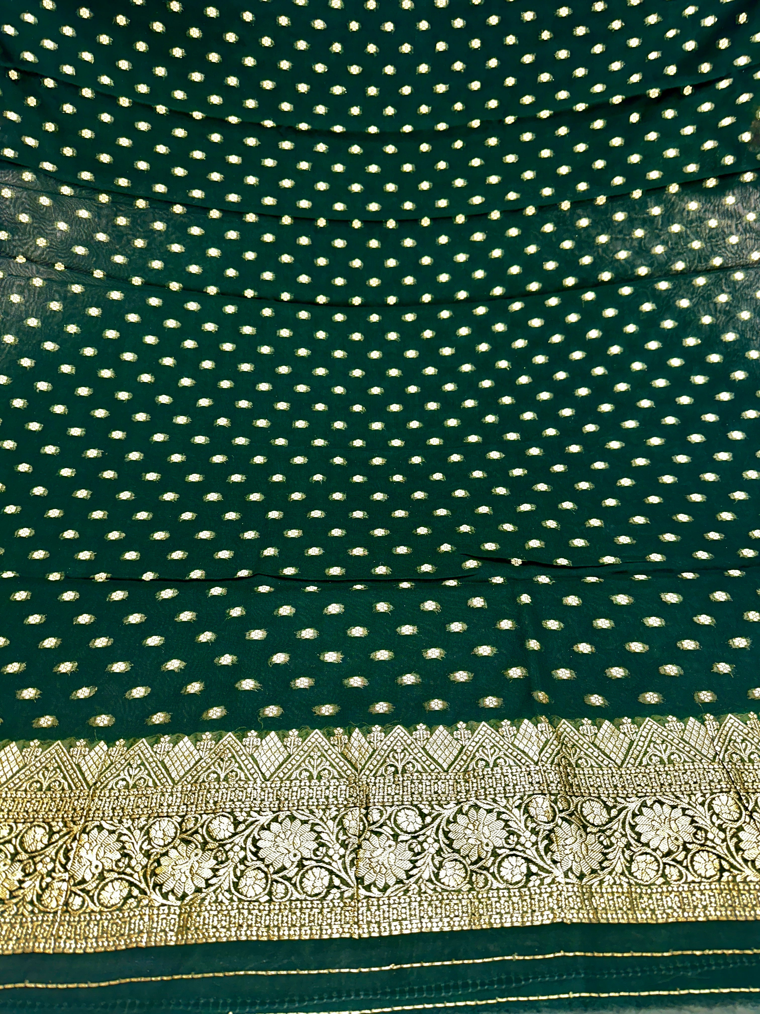 Banarasi Jacquard Zari Georgette Suit Dress – 3 Pc Set MSS25