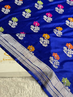 Authentic Banarasi Mashru Kataan Silk Saree with Meenakari Buta Weaving & Rich Zari Pallu – MKS705