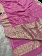 Banarsi Pure Natural Georgette Traditional Patti Buti  Design VSG05