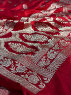 Rose Design Mashru kataan Saree Ms17