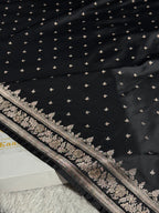 Mashru Kataan Silk Banarasi Saree with Buta Weaving & Diamond Work MKS726