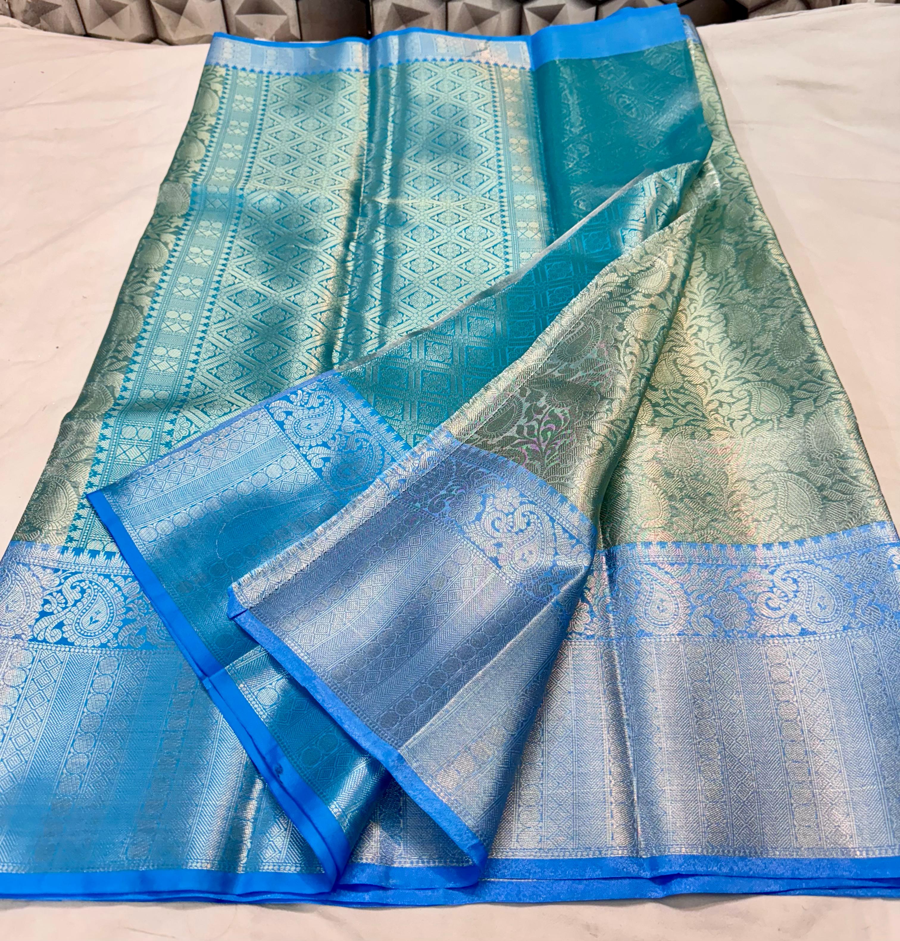 Light Blue Tissue Silk Saree TS117