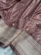 Banarasi Mashru Kataan Silk Saree Featuring Tanchoi Zari Meena Work with Rich Pallu – MKS411