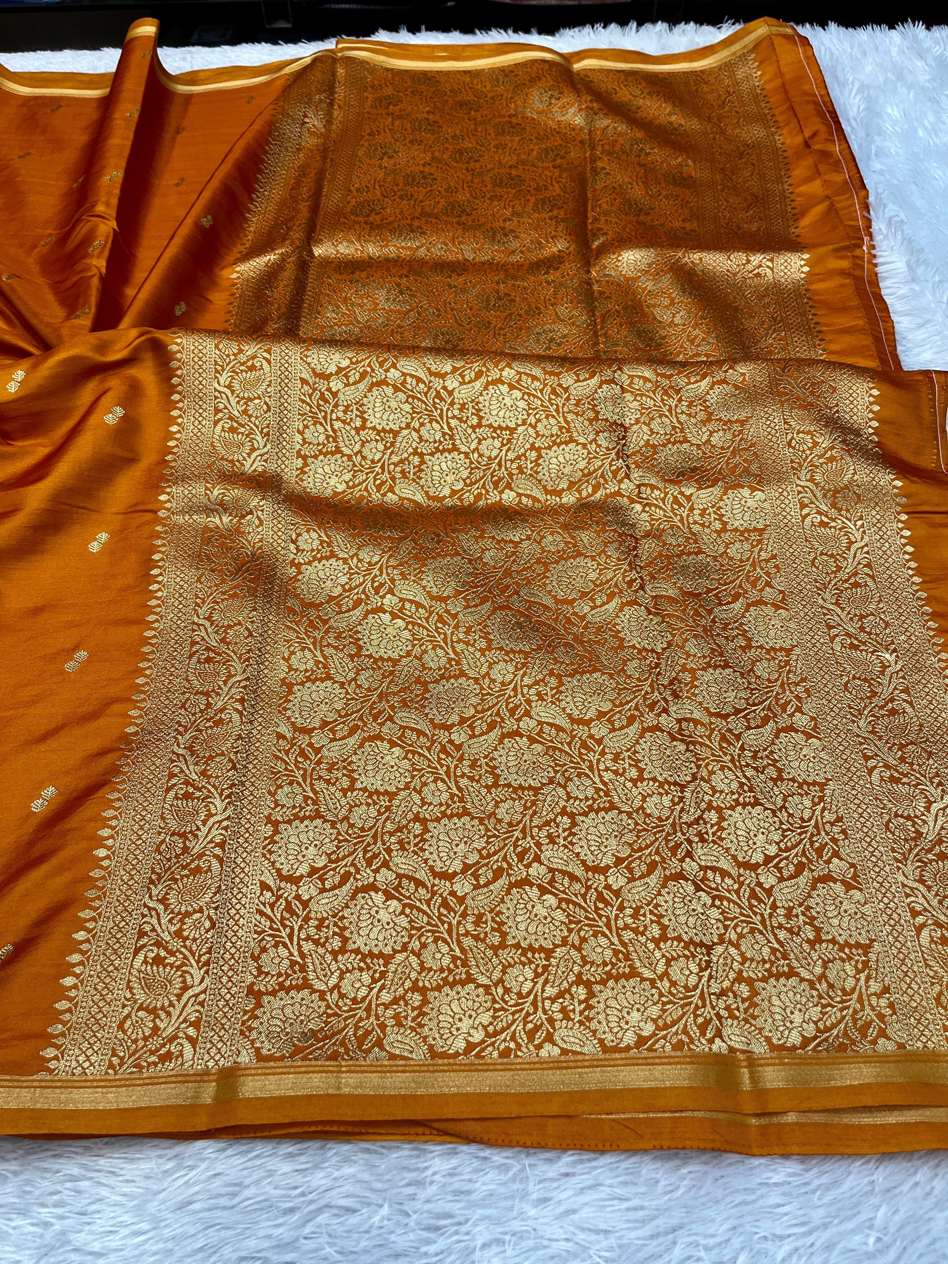 Fancy Tussar Silk Woven Buti Design Saree TS051