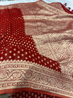 Banarsi Pure Natural Georgette Four flower Buti Design VSG02