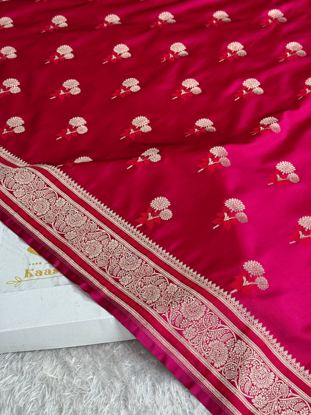 Rani Magenta Dual Shade Mashru Kataan Silk Banarasi Saree – MKS722