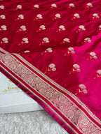 Rani Magenta Dual Shade Mashru Kataan Silk Banarasi Saree – MKS722