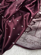 Premium Mashru Kataan Silk Saree with Star Buti Motifs and Luxurious Zari Pallu – MKS410