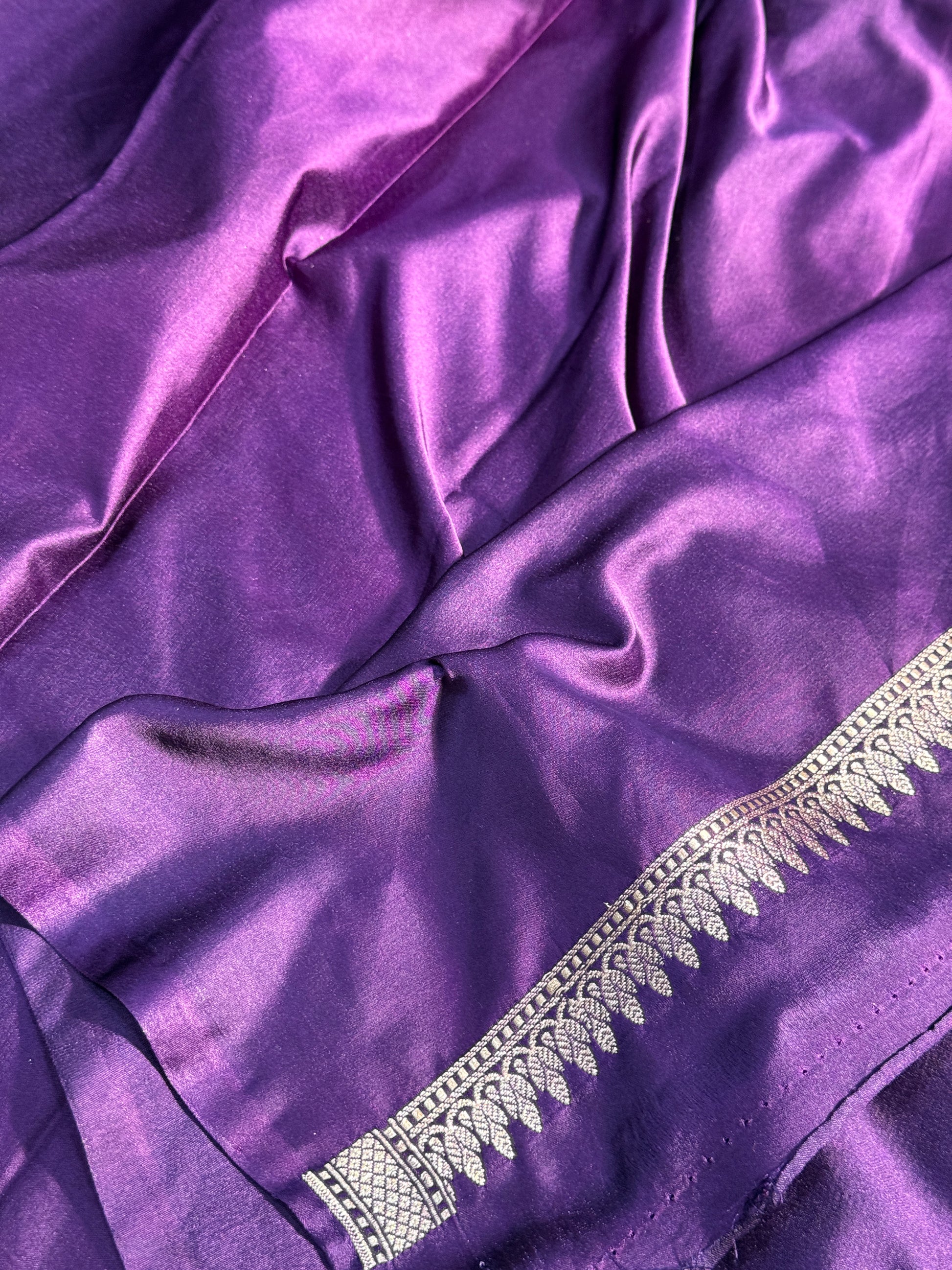 Flower Mashru Saatan Kataan Silk Saree Ms23