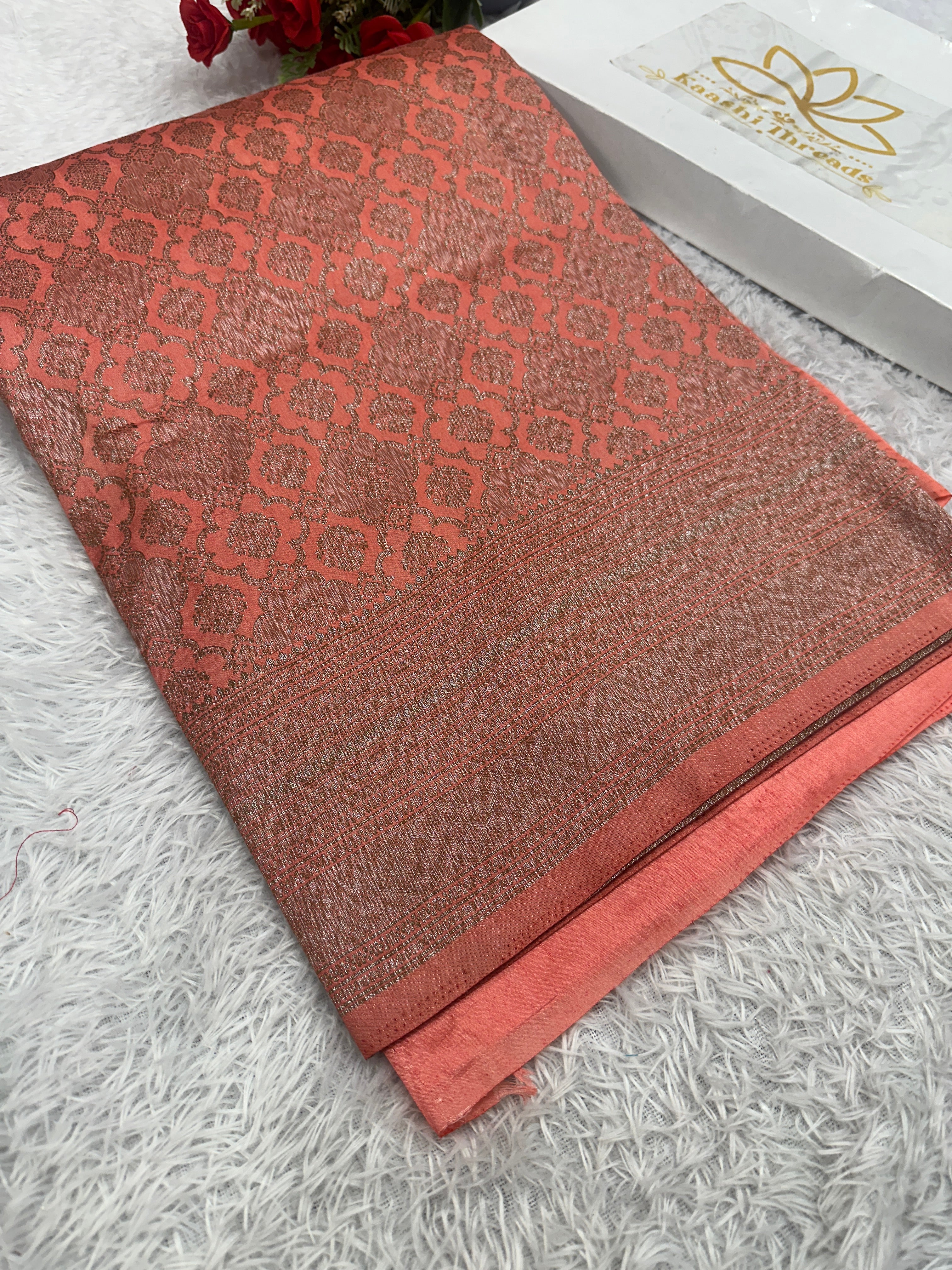Dark pitch Yellow Banarasi Dupion Silk Saree with Embossed Antique Zari Weaving & Rich Antique Zari Pallu | STF84