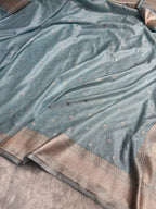 Banarasi Mashru Kataan Silk Saree Featuring Tanchoi Zari Meena Work with Rich Pallu – MKS411