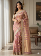 Maharani Tissue silk banarsi Patch Work Saree TSN01