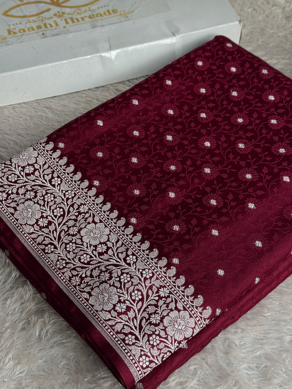Wine Mashru Kataan Silk Saree with Tanchoi Zari Meena Weaving & Rich Zari Pallu – MKS838