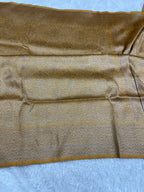 Mustard Yeallow Banarasi Dupion Silk Saree with Embossed Antique Zari Weaving & Rich Antique Zari Pallu | STF73