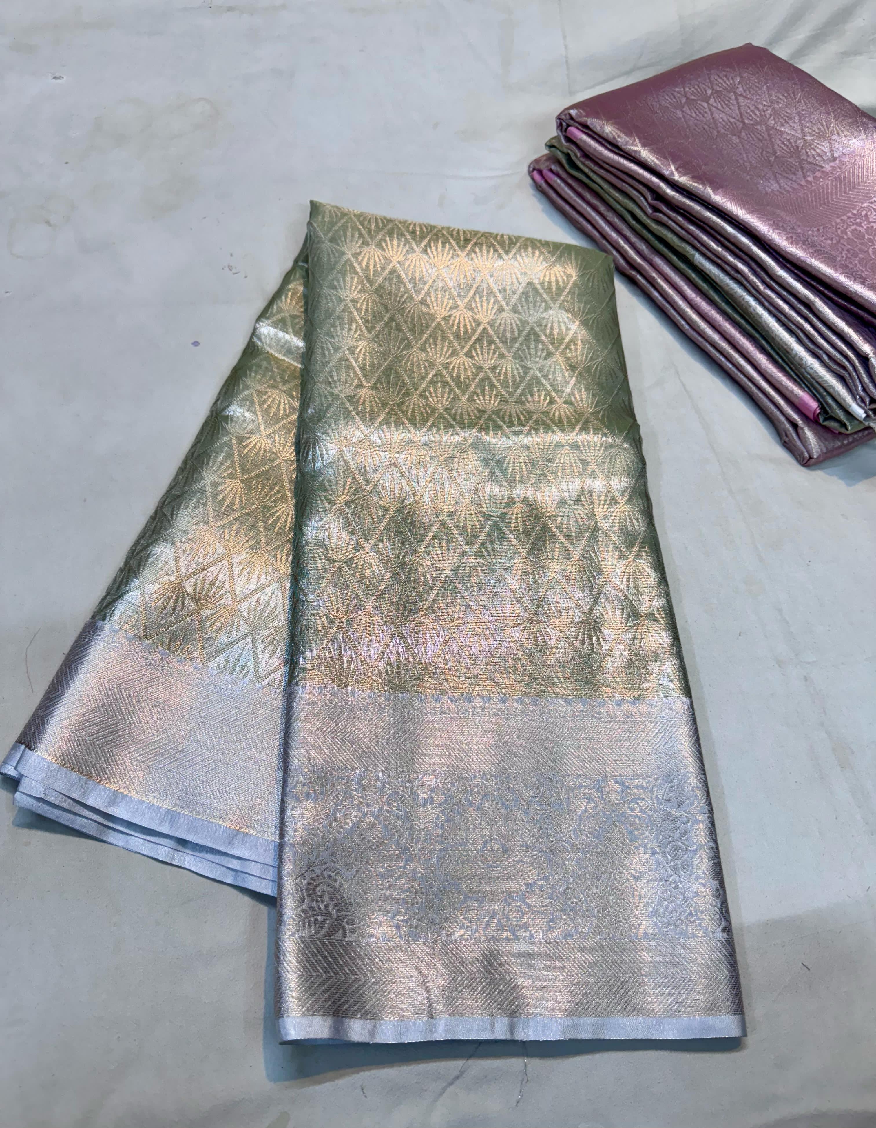 Light Colours tissue Silk Saree Ts121